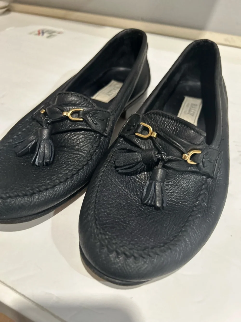 Bally Black Leather Tassel Bit Loafers - Picture 2 of 16
